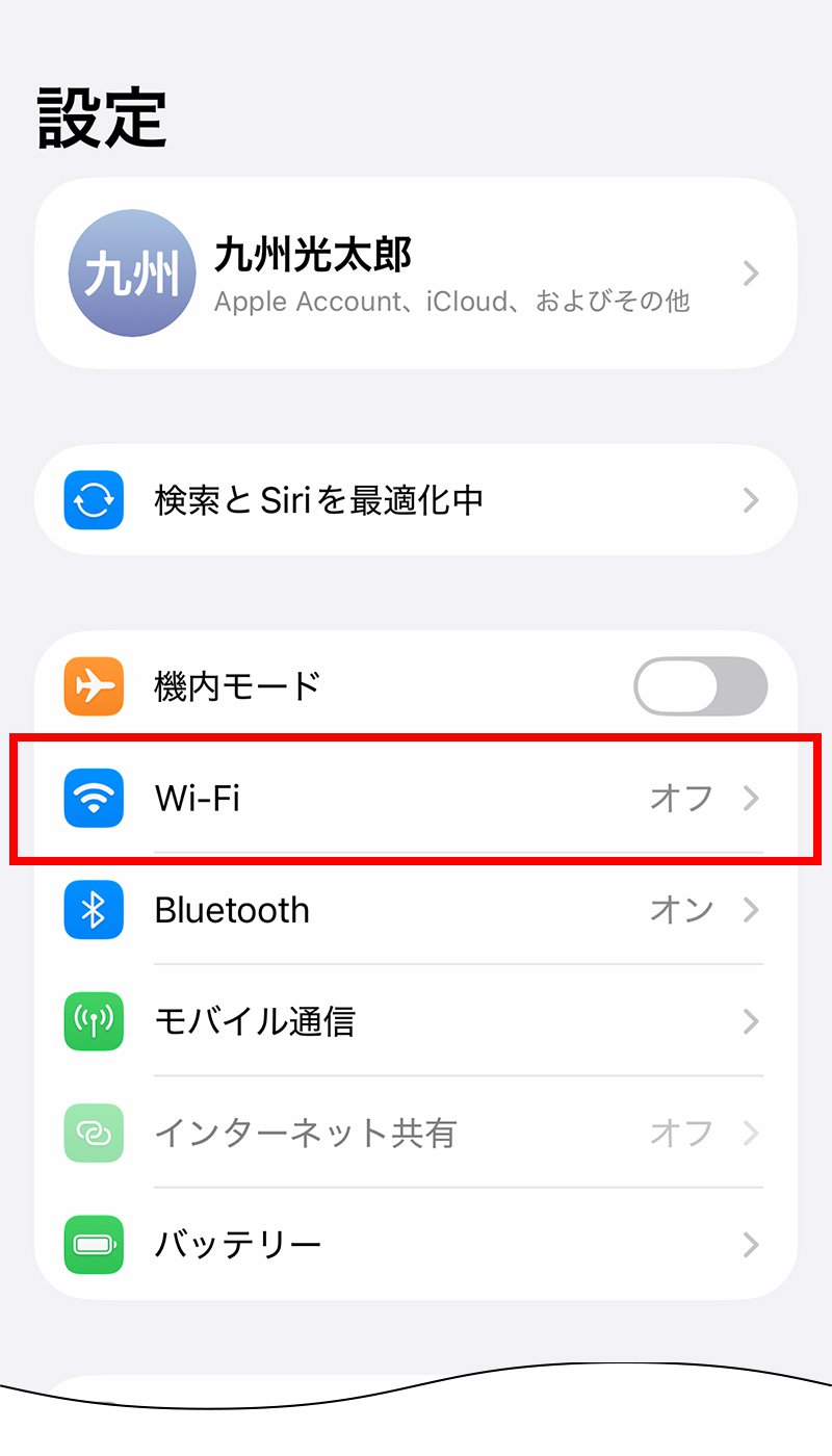 説明図:「Wi-Fi」の位置
