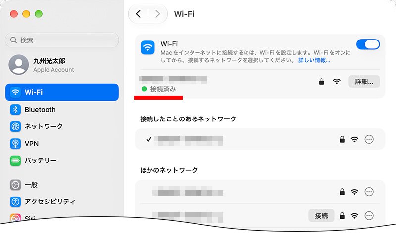 説明図:接続完了画面